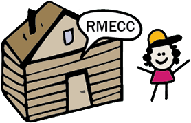 illustration of girl and RMECC building
