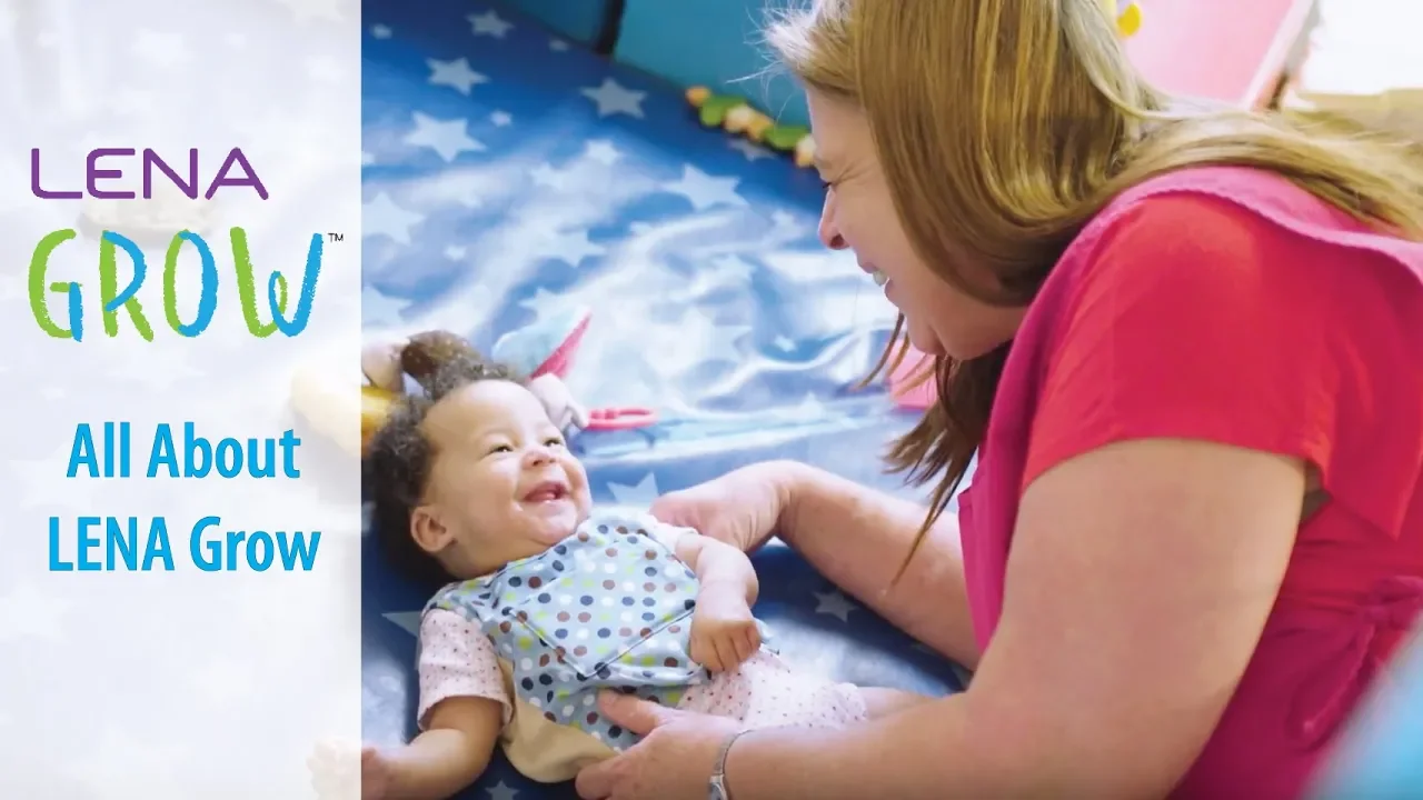 Leno Grow Title Card Teacher with Baby